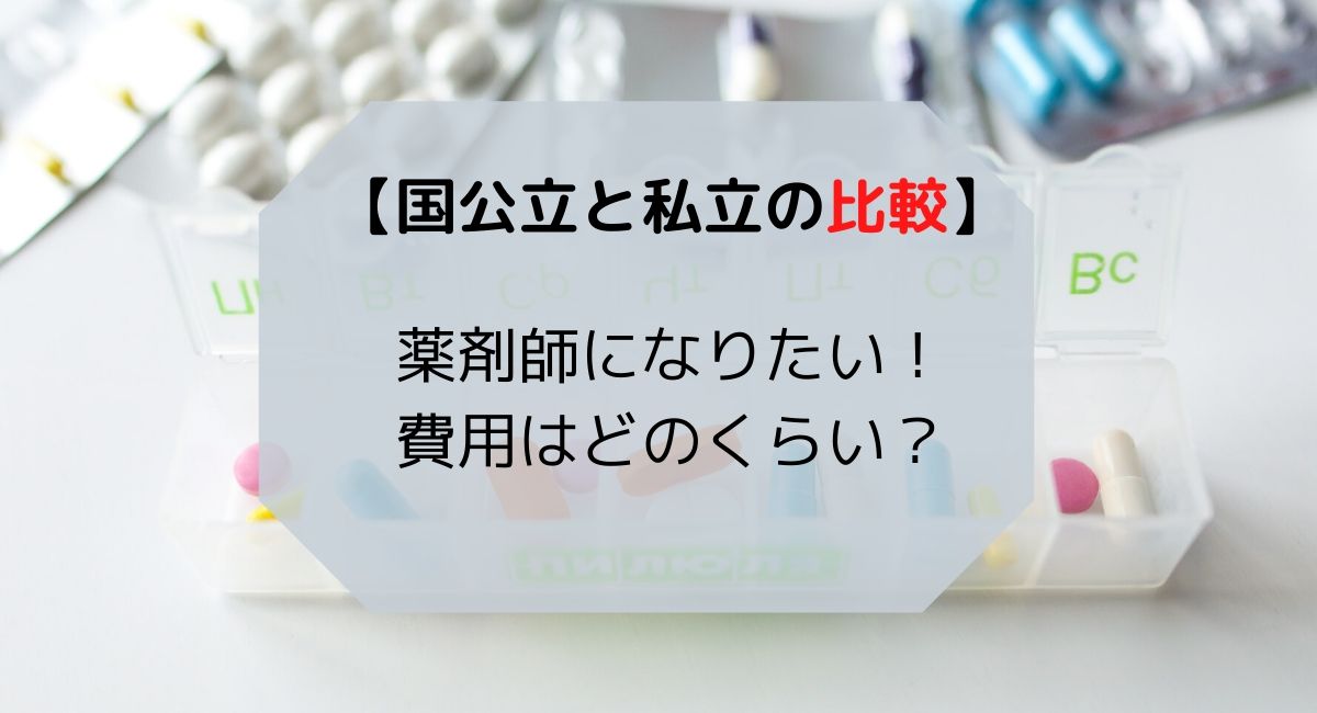 薬剤師になるには費用はいくらかかる 国公立と私立の比較あり ブログ Urataka Blog